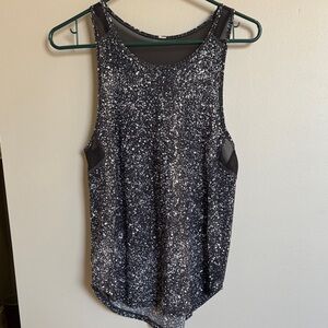 Lululemon Athletica Sparkling Black Tank Top